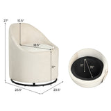 Barrel Chair with Storage 360° Swivel Upholstered Vanity Chair