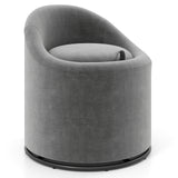 Barrel Chair with Storage 360° Swivel Upholstered Vanity Chair