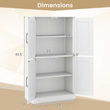 Bathroom Cabinet 43.5 inch Storage Cabinet with Doors and Adjustable Shelves