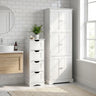 Bathroom Cabinet Set with 6-Door Tall Cabinet and 4-Drawer Cabinet
