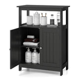 Bathroom Floor Cabinet Freestanding Storage Organizer with Open Compartment