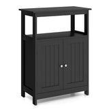 Bathroom Floor Cabinet Freestanding Storage Organizer with Open Compartment