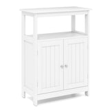 Bathroom Floor Cabinet Freestanding Storage Organizer with Open Compartment