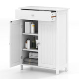 Bathroom Floor Cabinet Freestanding Storage Organizer with 2 Doors