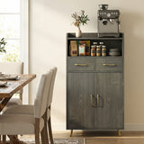 Bathroom Storage Cabinet Freestanding Floor Cabinet with 2 Drawers and 2 Doors