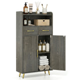 Bathroom Storage Cabinet Freestanding Floor Cabinet with 2 Drawers and 2 Doors