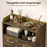 Bathroom Storage Cabinet Freestanding Floor Cabinet with 2 Drawers and 2 Doors