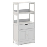 Bathroom Storage Cabinet with Open Shelves and Drawer