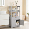 Bathroom Storage Cabinet with Open Shelves and Drawer