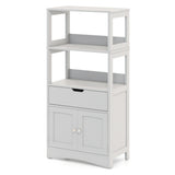 Bathroom Storage Cabinet with Open Shelves and Drawer