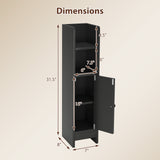 Bathroom Slim Cabinet Corner with Door and Adjustable Shelf