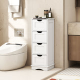 Bathroom Storage Cabinet with Cutout Handles and 4 Drawers