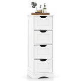Bathroom Storage Cabinet with Cutout Handles and 4 Drawers