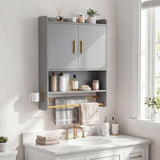 Bathroom Wall Cabinet Wall Mounted Medicine Cabinet with Towel Bars