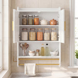 Bathroom Wall Cabinet Wall Mounted Medicine Cabinet with Towel Bars