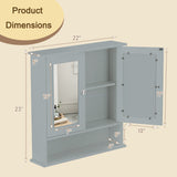 Bathroom Wall Mount Mirror Cabinet Organizer