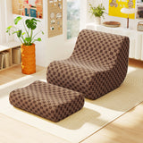 Bean Bag Chair with Ottoman and High Elasticity Sponge