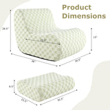 Bean Bag Chair with Ottoman and High Elasticity Sponge
