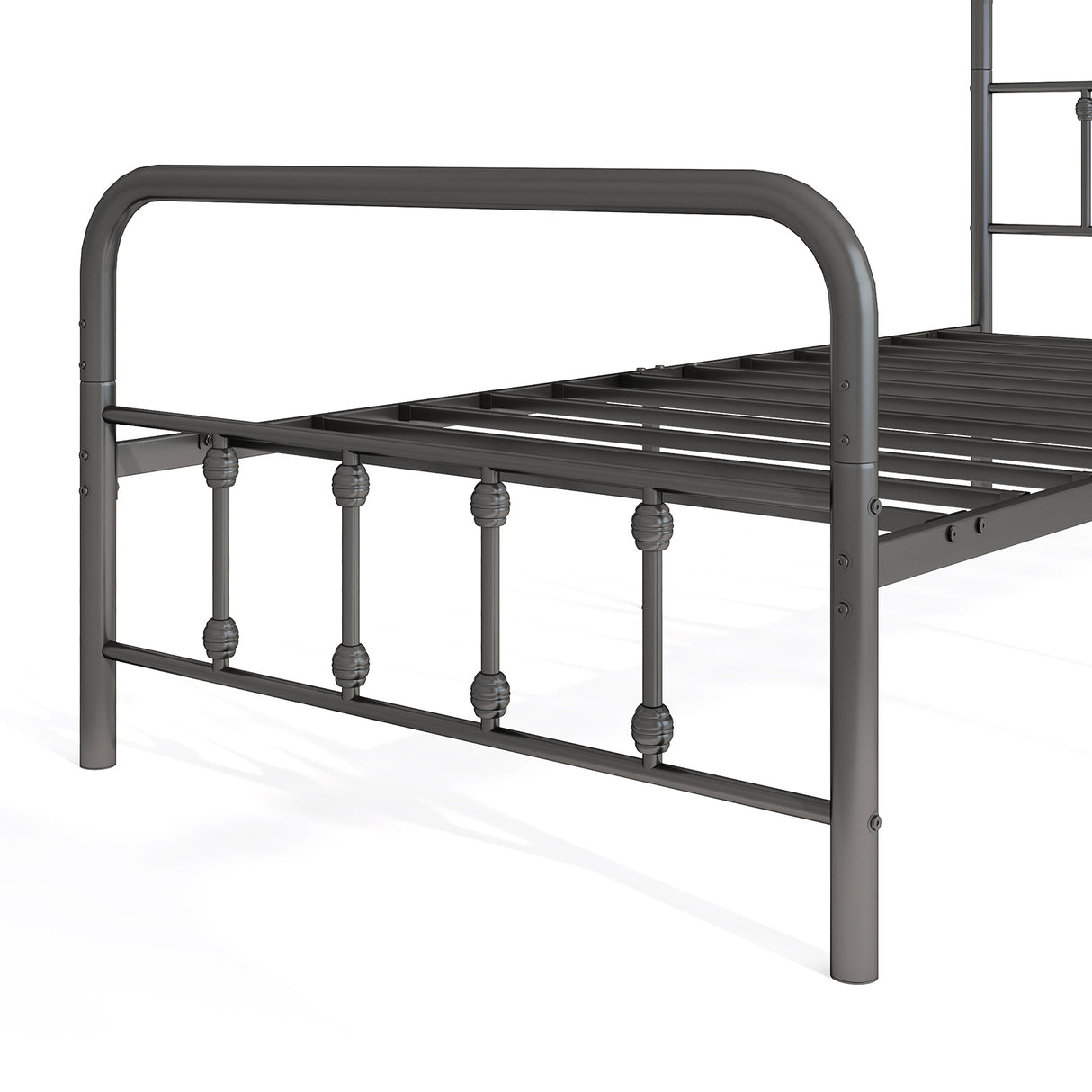 Bed Frame with Headboard and Under Bed Storage Black