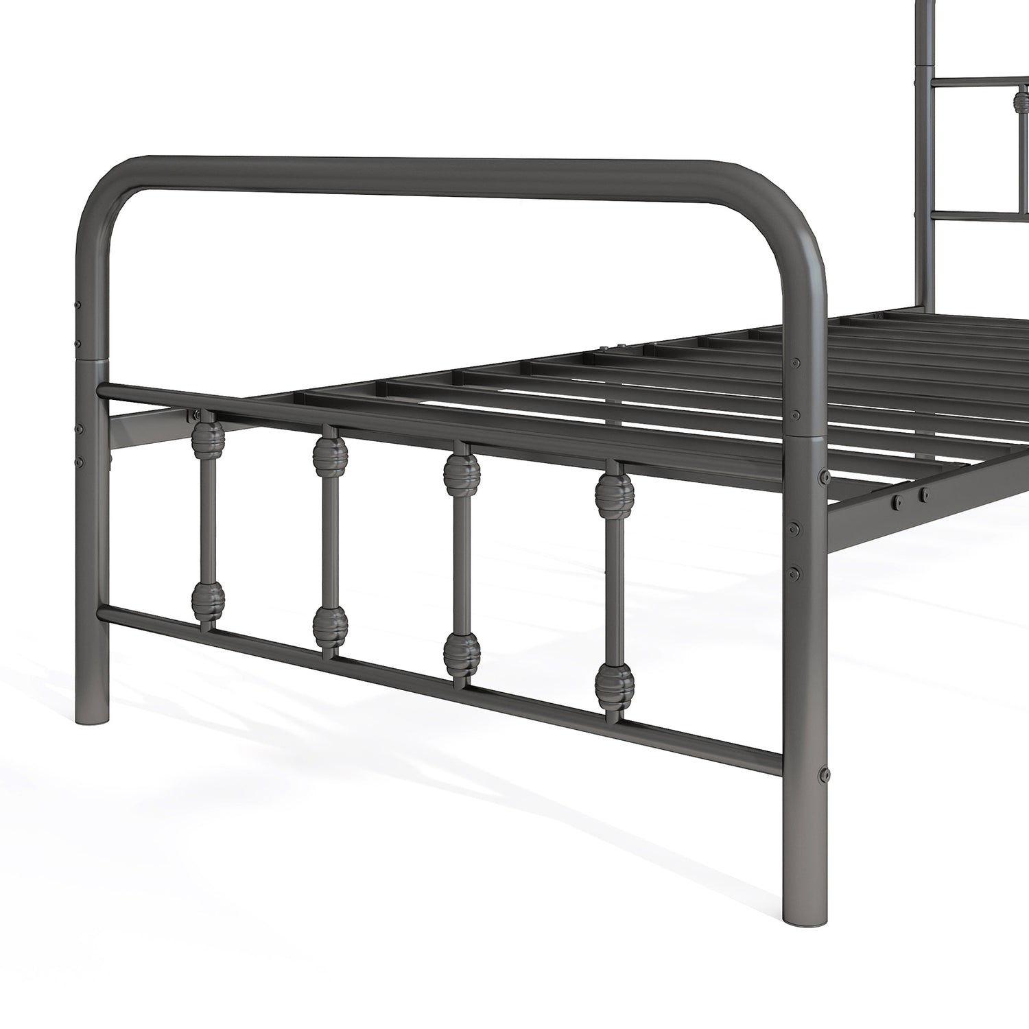 Bed Frame with Headboard and Under Bed Storage Black