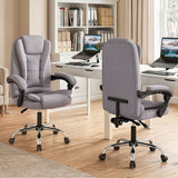 Big High Back Executive Chair with Linkage Armrests and Leather Padded Seat for Office