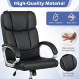 Big and Tall Adjustable High Back Leather Executive Computer Desk Chair