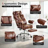 Big and Tall Executive Office Chair with Lumbar Support and Adjustable Seat