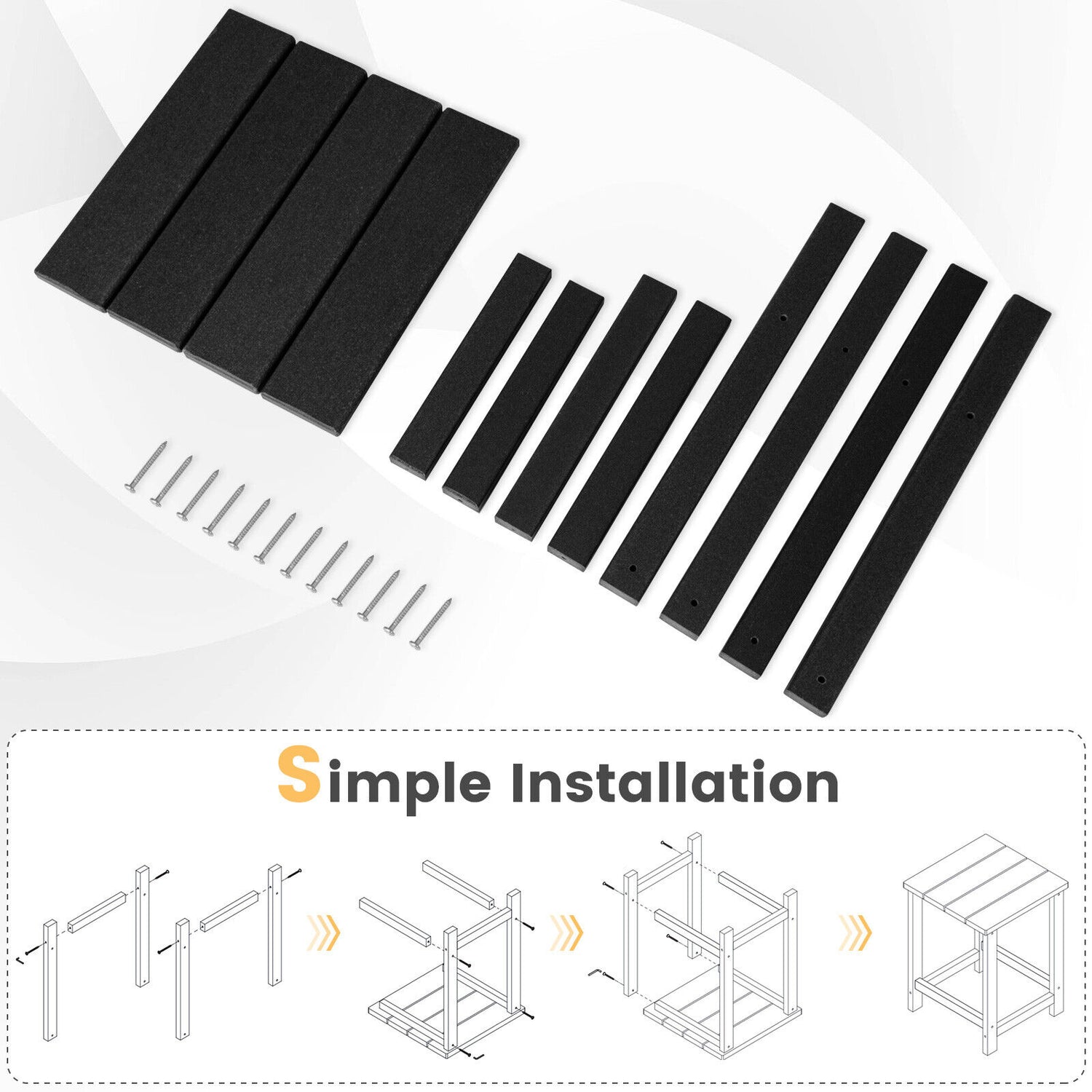 14 Inch Square Weather-Resistant Adirondack Side Table
