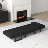 Folding 6 Position Convertible Sleeper Bed Armchair Lounge Couch with Pillow
