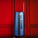 24-inch Blue Hardcase Roller Luggage with 360° Wheels & TSA Lock