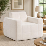 Boneless Single Sofa Chair Cloud Sofa with Terry Cloth Upholstery