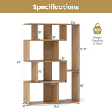 47 Inch 6-Cube Open-back Geometric Bookshelf for Bedroom Living Room