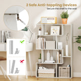 47 Inch 6-Cube Open-back Geometric Bookshelf for Bedroom Living Room