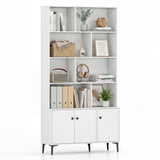 Bookshelf with 3 Doors and 2 Anti-Tipping Kits for Home Office