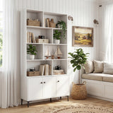 Bookshelf with 3 Doors and 2 Anti-Tipping Kits for Home Office