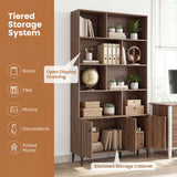 Bookshelf with 3 Doors and 2 Anti-Tipping Kits for Home Office