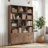 Bookshelf with 4 Doors and 2 Anti-Tipping Kits for Home Office