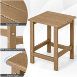 14 Inch Square Weather-Resistant Adirondack Side Table