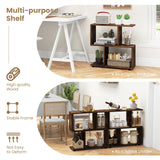 24 Inch 3-Tier Geometric Bookshelf with Thick Foot Pads