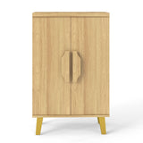 Buffet Cabinet with Double Doors and Raised Legs-Natural