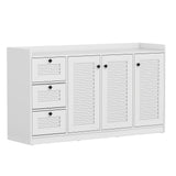 Buffet Cabinet with Storage Modern Sideboard Cabinet with 3 Doors-White
