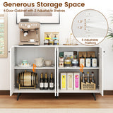 Buffet Sideboard Mid Century Modern Storage Cabinet with Adjustable Shelves