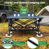 Camping Cot for Adults with Soft Padded Mat and Carrying Bag
