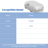 Car Cover for Automobiles 185 Inch Rain Sun UV Protection Universal Fit Sedan Toyota Corolla