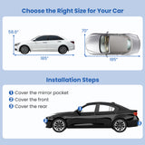 Car Cover for Automobiles 185 Inch Rain Sun UV Protection Universal Fit Sedan Toyota Corolla
