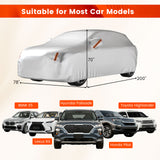 Car Cover for Automobiles 200 Inch Rain Sun UV Protection Fit SUV BMW Honda Lexus Mercedes-Benz