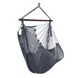 Caribbean Hammock Chair with Metal Spreader Bar Woven Rope Swing