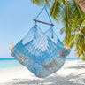 Caribbean Hammock Chair with Metal Spreader Bar Woven Rope Swing