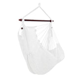 Caribbean Hammock Chair with Metal Spreader Bar Woven Rope Swing