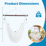 Caribbean Hammock Chair with Metal Spreader Bar Woven Rope Swing